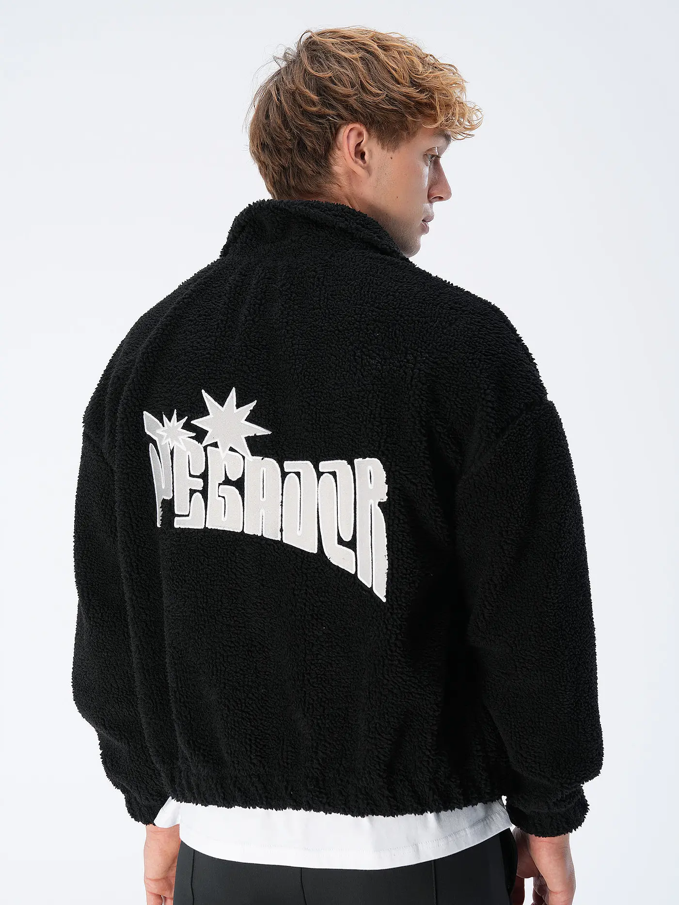 PEGADOR | Jacke in Felloptik | schwarz